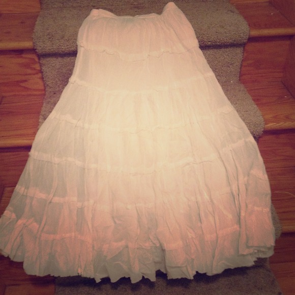 White boho skirt