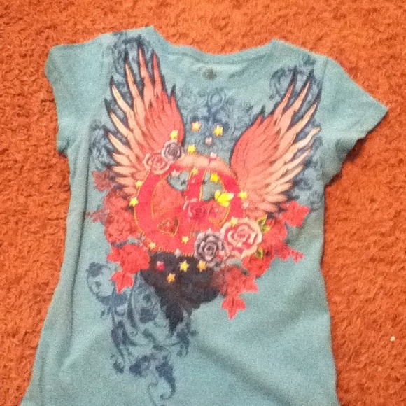Blue peace tee