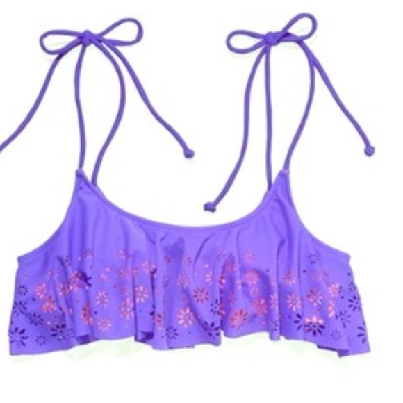 Victoria's Secret Other - VS PINK 💕lavender purple flounce crop top bikini