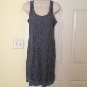 The limited xs gray lace dress