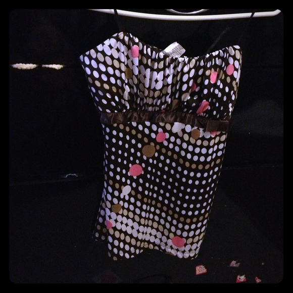 Brown polka dots top ;) - Picture 1 of 1