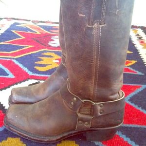 authentic leather Frye harness boot