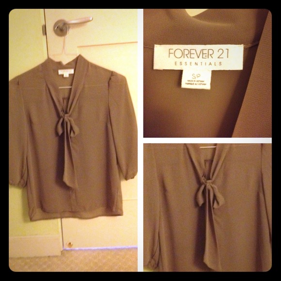 Taupe forever21 blouse