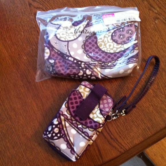 Thirty One mini zipper pouch & wristlet