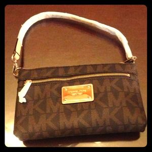 MK Monogram PVC Large Wristlet