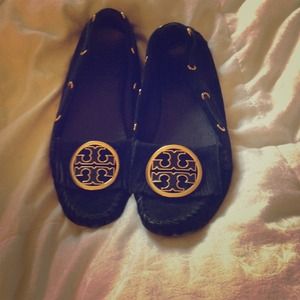 Tory Burch black moccasins