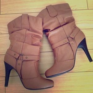 Size six high heel cowgirl style boots