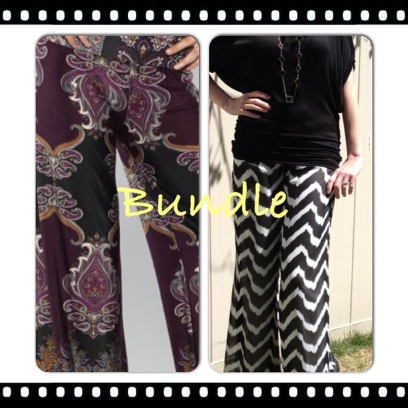 Vintage palazzo, black & white palazzo