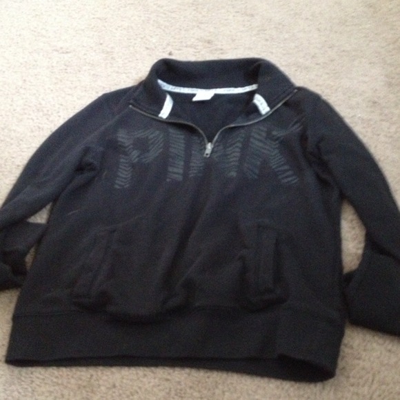 Pink half zip up sweater !