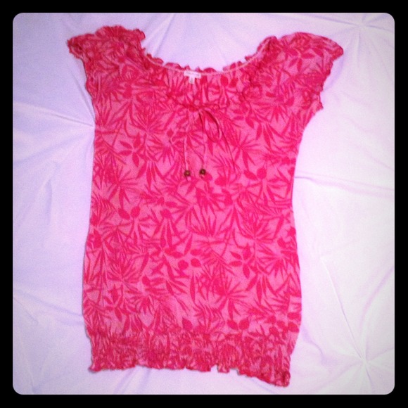 Pink Hawaiian Style Top