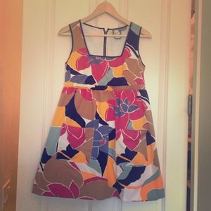 Flowered, short dress