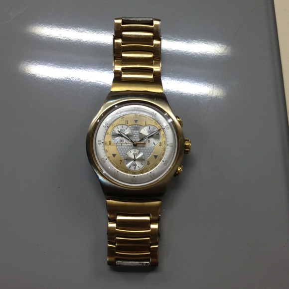Swatch golden watch