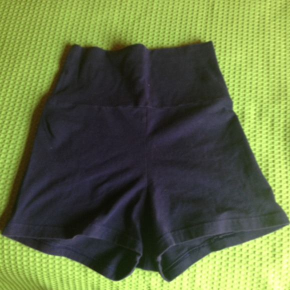 American apparel navy waist shorts