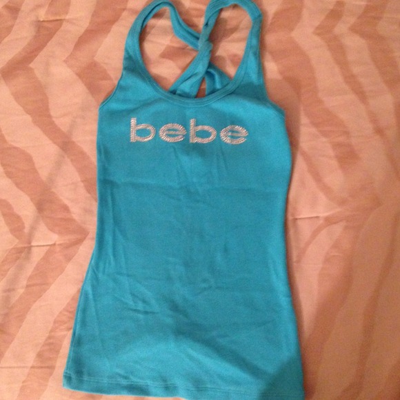 Bebe race back tank top