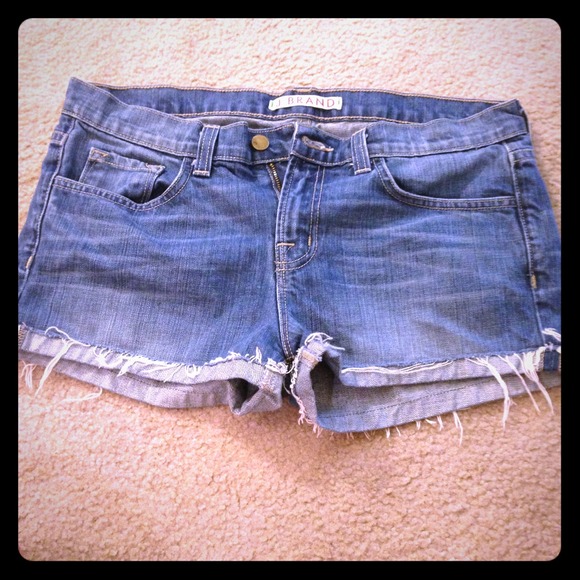 J Brand cuffed shorts in Corsica color