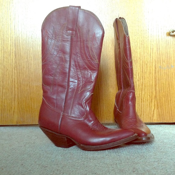 Vintage Red Cowboy Boots