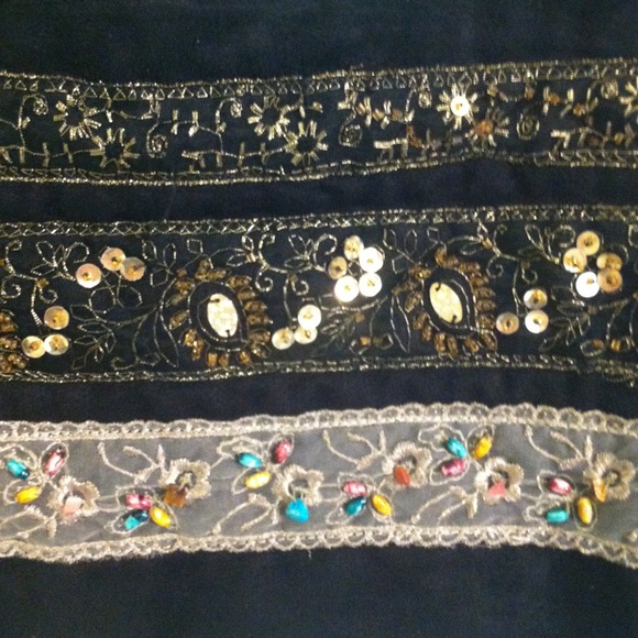 Beaded Black Purse - Picture 2 of 3