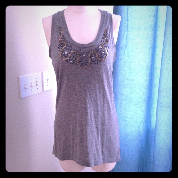 SOLD IN BUNDLE grey racer back tank top