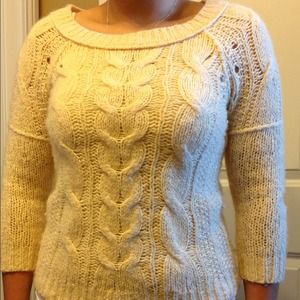 TRADED!!! LOFT cream sweater size XS