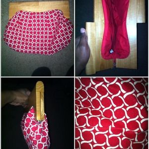 Red and White Clutch