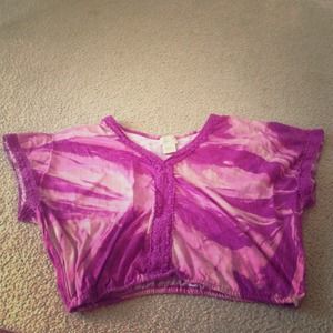 Light and dark purple blouse