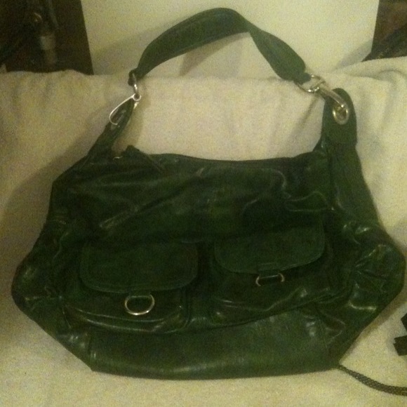 Large green handbag!