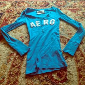 Aeropostale long sleeve blue shirt