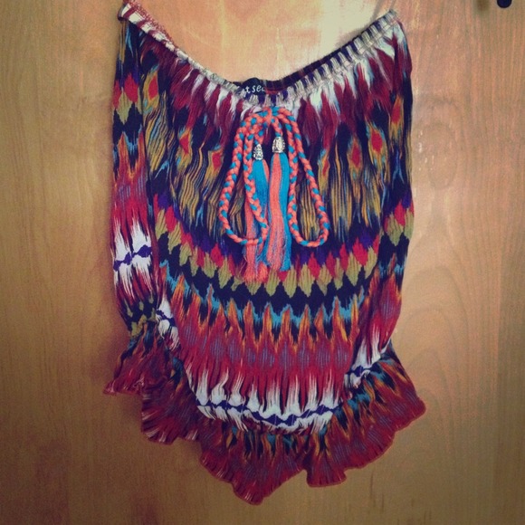 Tribal print tube top