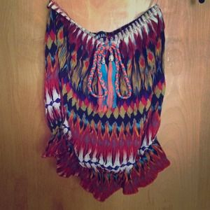 Tribal print tube top