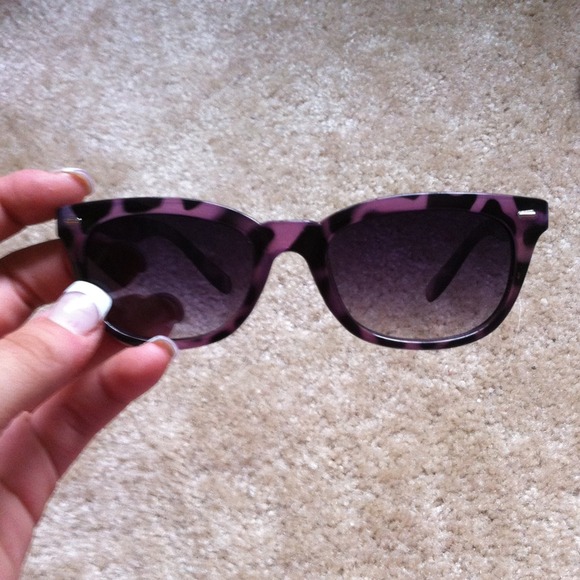 Purple and black spotted sunglasses