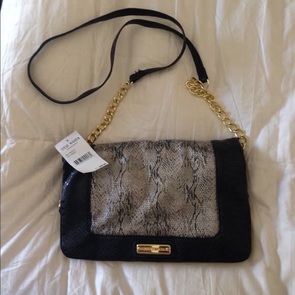 Black and Python Steve Madden Crossbody