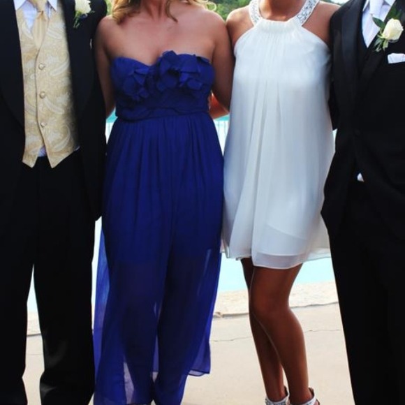 Strapless Royal Blue Formal Dress. - Picture 4 of 4