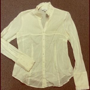 Loft white button up shirt