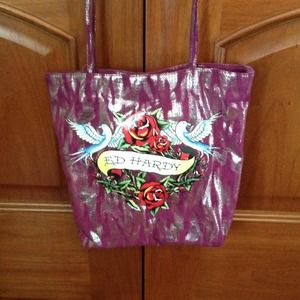 Ed Hardy canvas bag