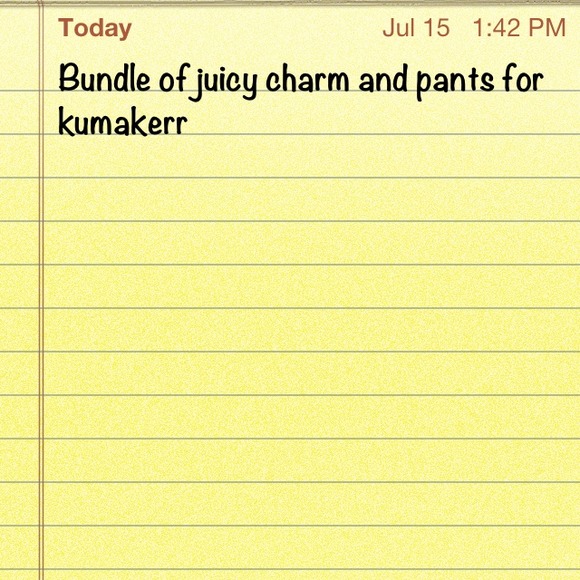 Bundle of juicy charm and juicy pants