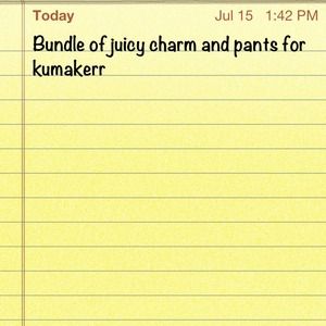 Bundle of juicy charm and juicy pants