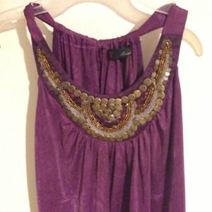 Brand new purple sheer tank top