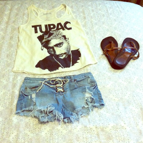 Tupac White & Black Tank
