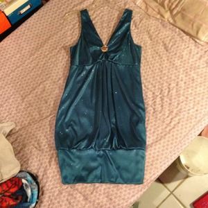 A. Byer Teal Cocktail Dress