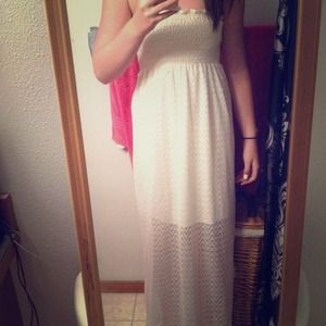 Cream maxi dress