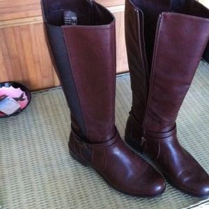 Brown riding boots