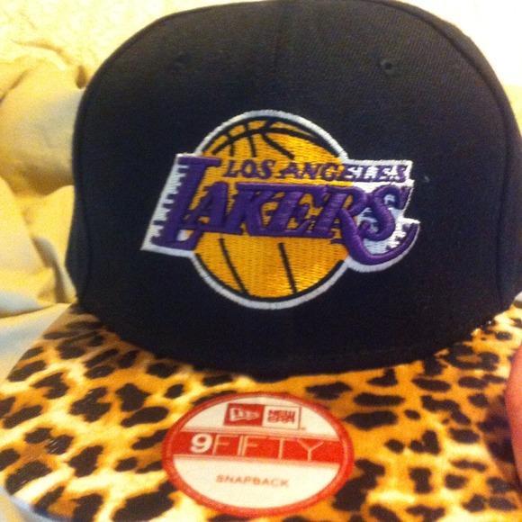 Cheetah print Los Angeles lakers SnapBack