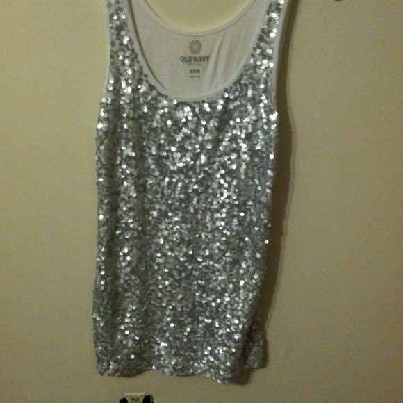 Silver sequined top - Picture 1 of 1