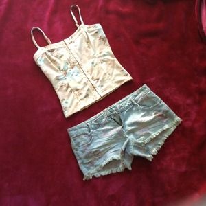 RESERVED** NWOT Floral Corset Top