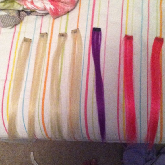 🚫Traded🚫 blonde pink and purple extensions