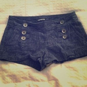 Blue linen sailor style shorts