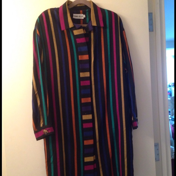 Vintage Striped Shirtdress (Plus Size)