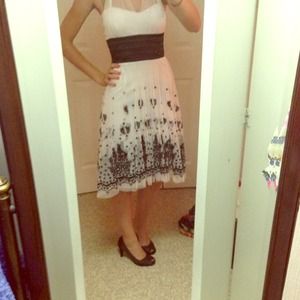 *Reduced price* Black and white halter top dress