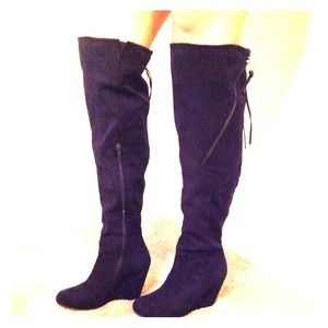 TRADED!!!!! Knee-high Navy Blue Boots👢