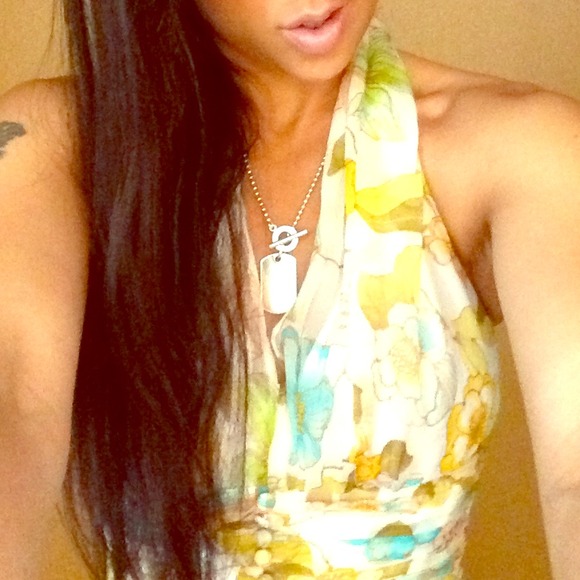 Maggy London | floral chiffon dress